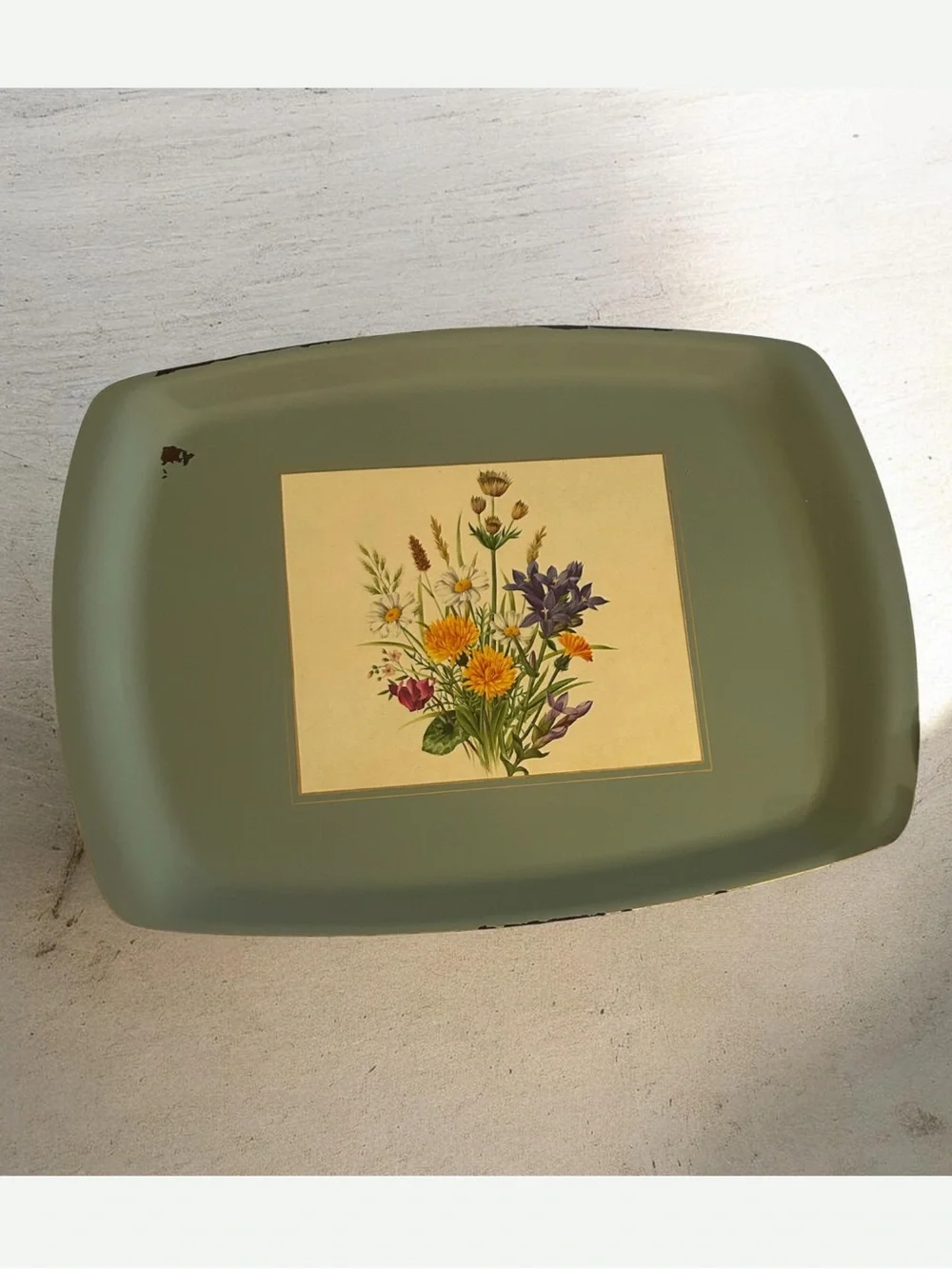 Vintage 1970’s Scully & Scully Made in England Metal Painted Tray